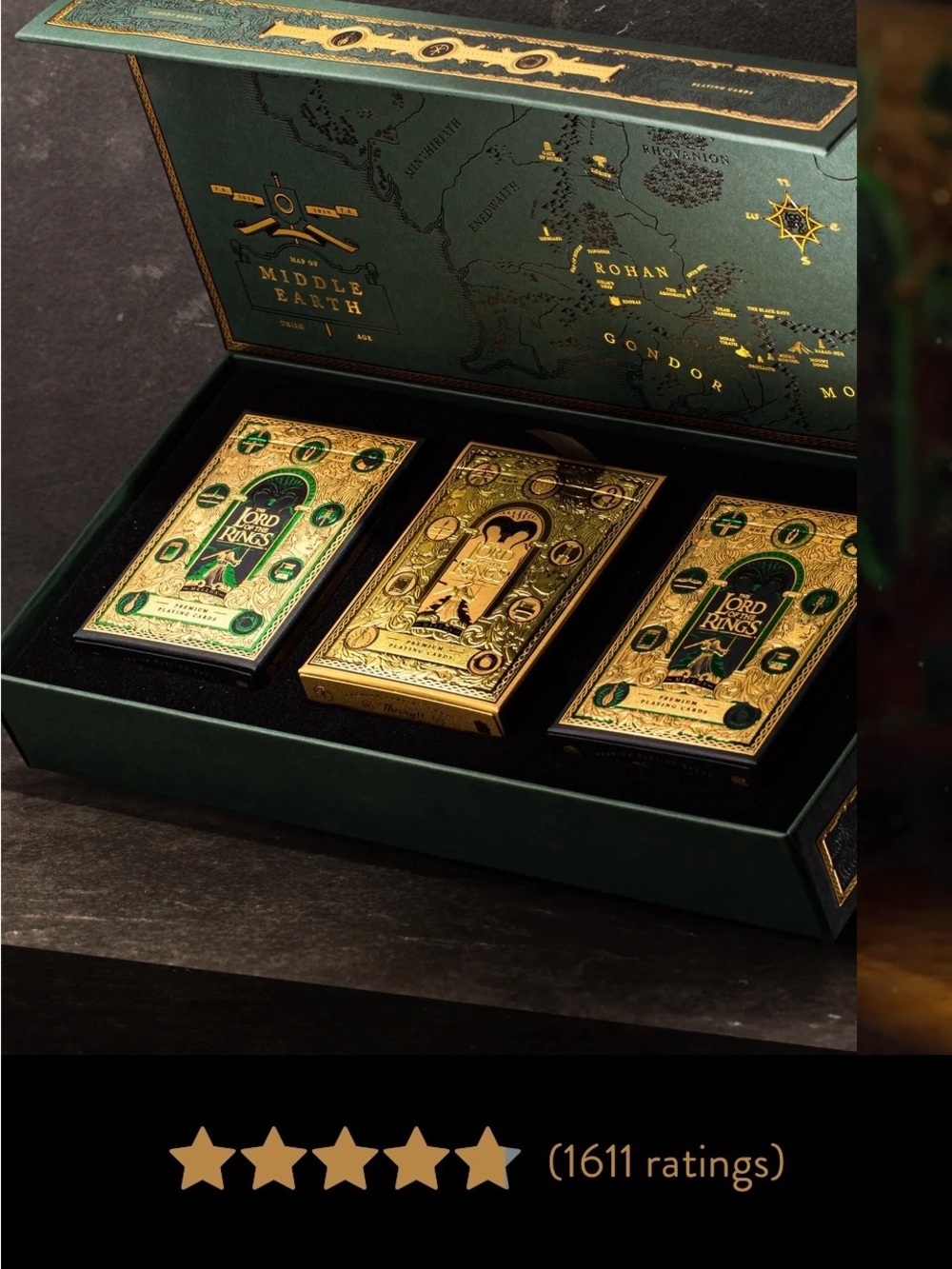 ⚔️ Theory 11 Lord of the Rings Middle Earth Decorative Collector Card Box Set - Picture 6 of 9